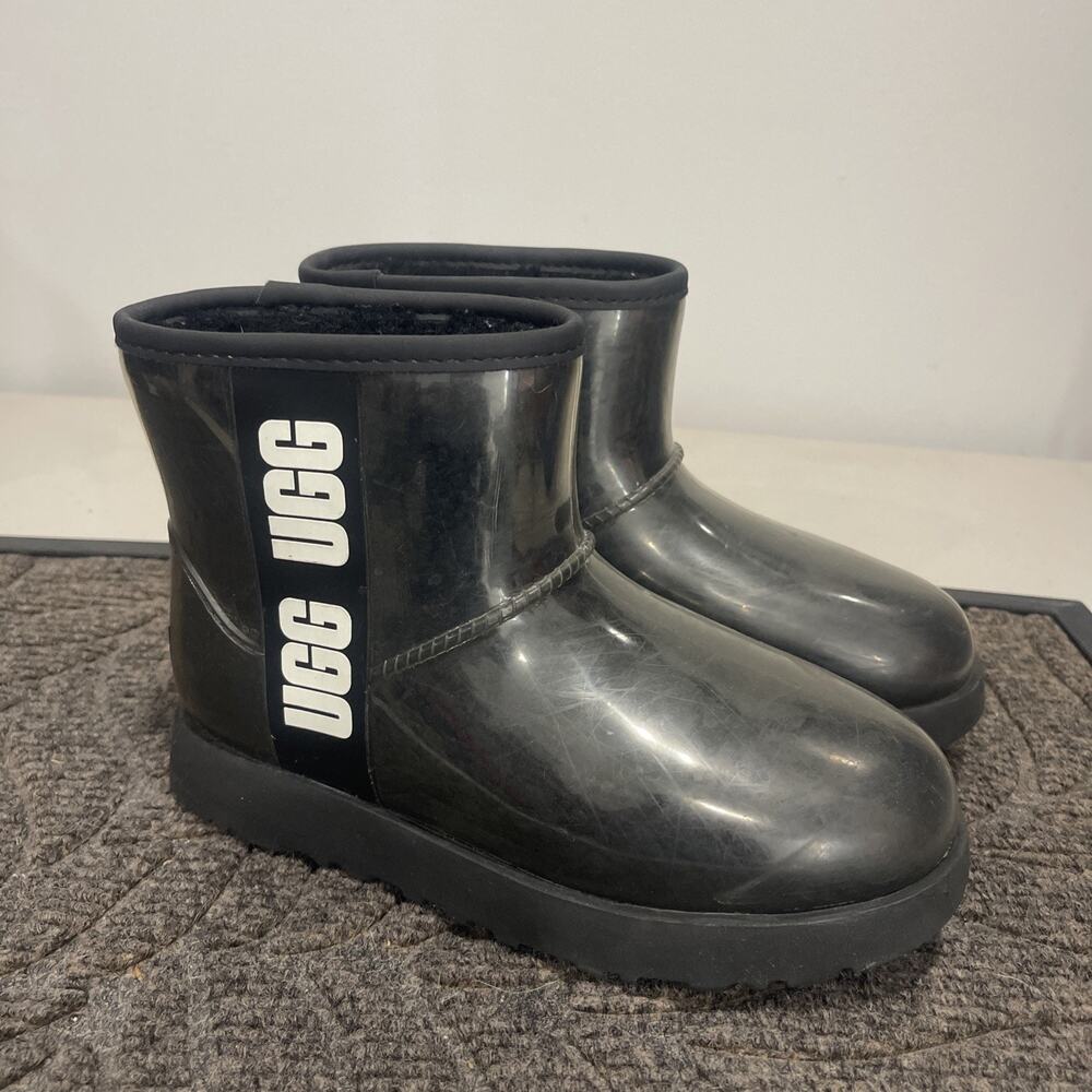 UGG Classic Clear Mini Women's Boots 9 Black Pull On Waterproof Boots 1113190